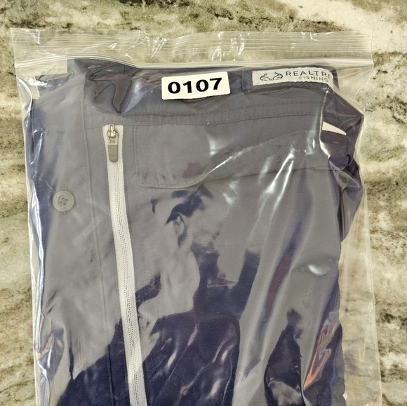 Realtree Fishing Shirt Blue Pockets Size Med - Picture 8 of 8